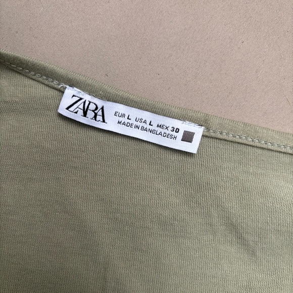 Zara Sage Green Halter Neck Maxi Dress Size Large - Picture 10 of 10
